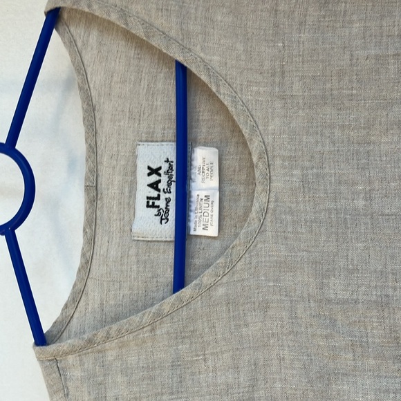 Flax by Jeanne Engelhart, women’s, soft linen, light beige blouse. Size M. - Picture 3 of 6